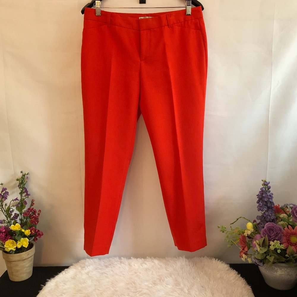 Gap Slim Cropped Pant.  Orange/Red.  Size 6